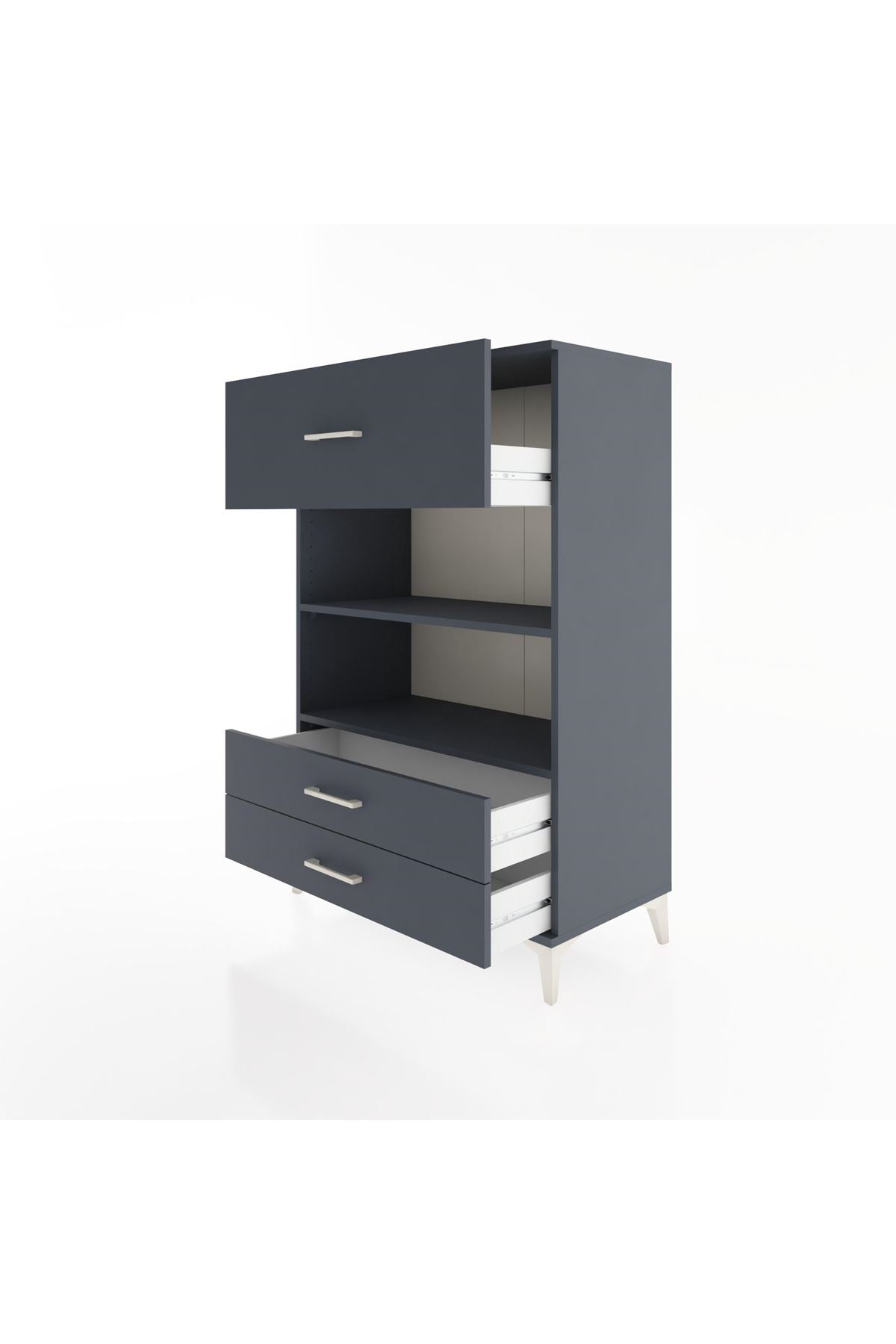 Hyperion Dolap 2 Raflı 3 Çekmeceli 88x44x134 - S51M049V5B