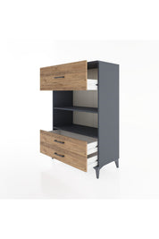 Hyperion Dolap 2 Raflı 3 Çekmeceli 88x44x134 - S51M049V6B
