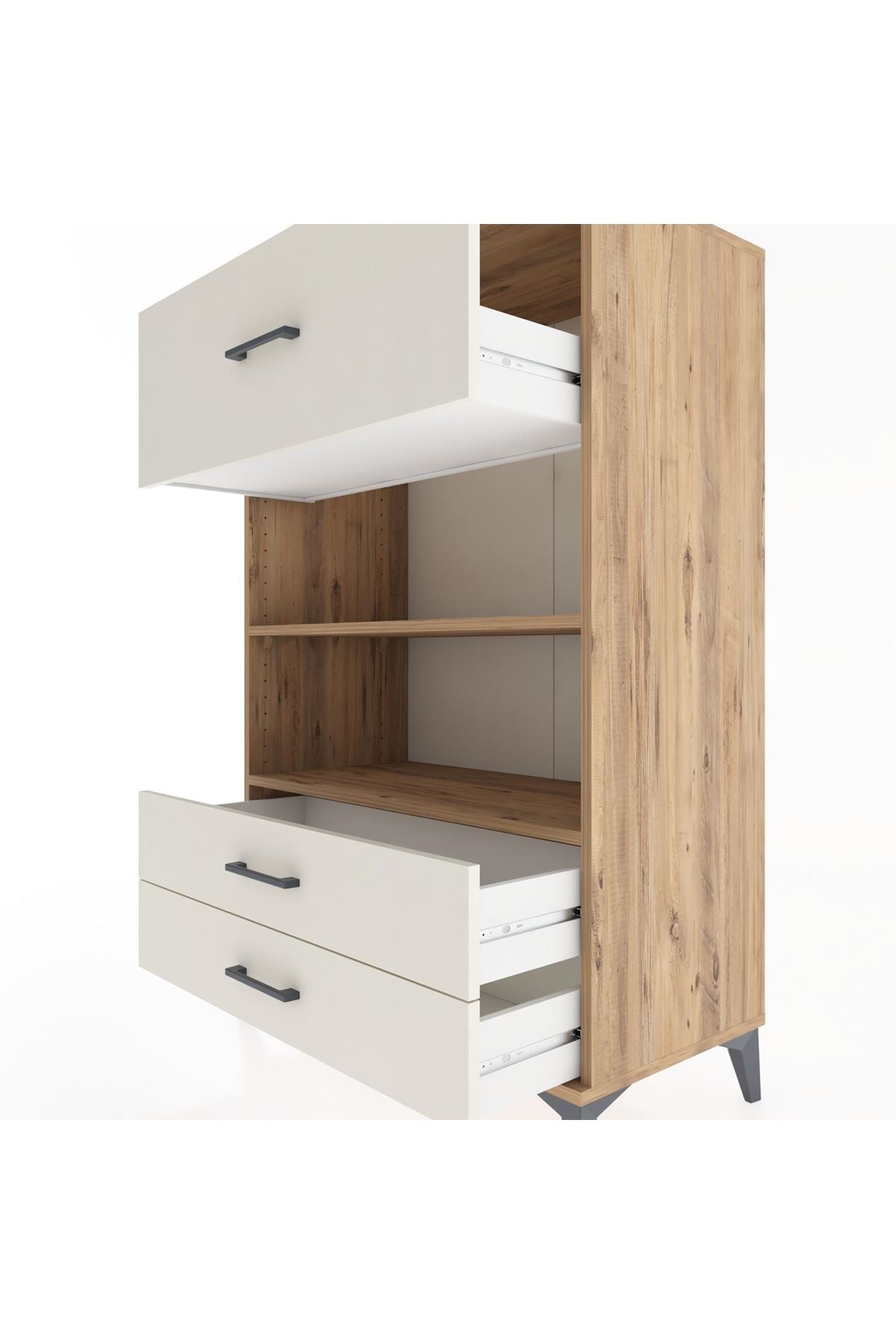 Hyperion Dolap 2 Raflı 3 Çekmeceli 88x44x134 - S51M049V7B