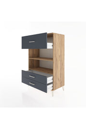 Hyperion Dolap 2 Raflı 3 Çekmeceli 88x44x134 - S51M049V8B