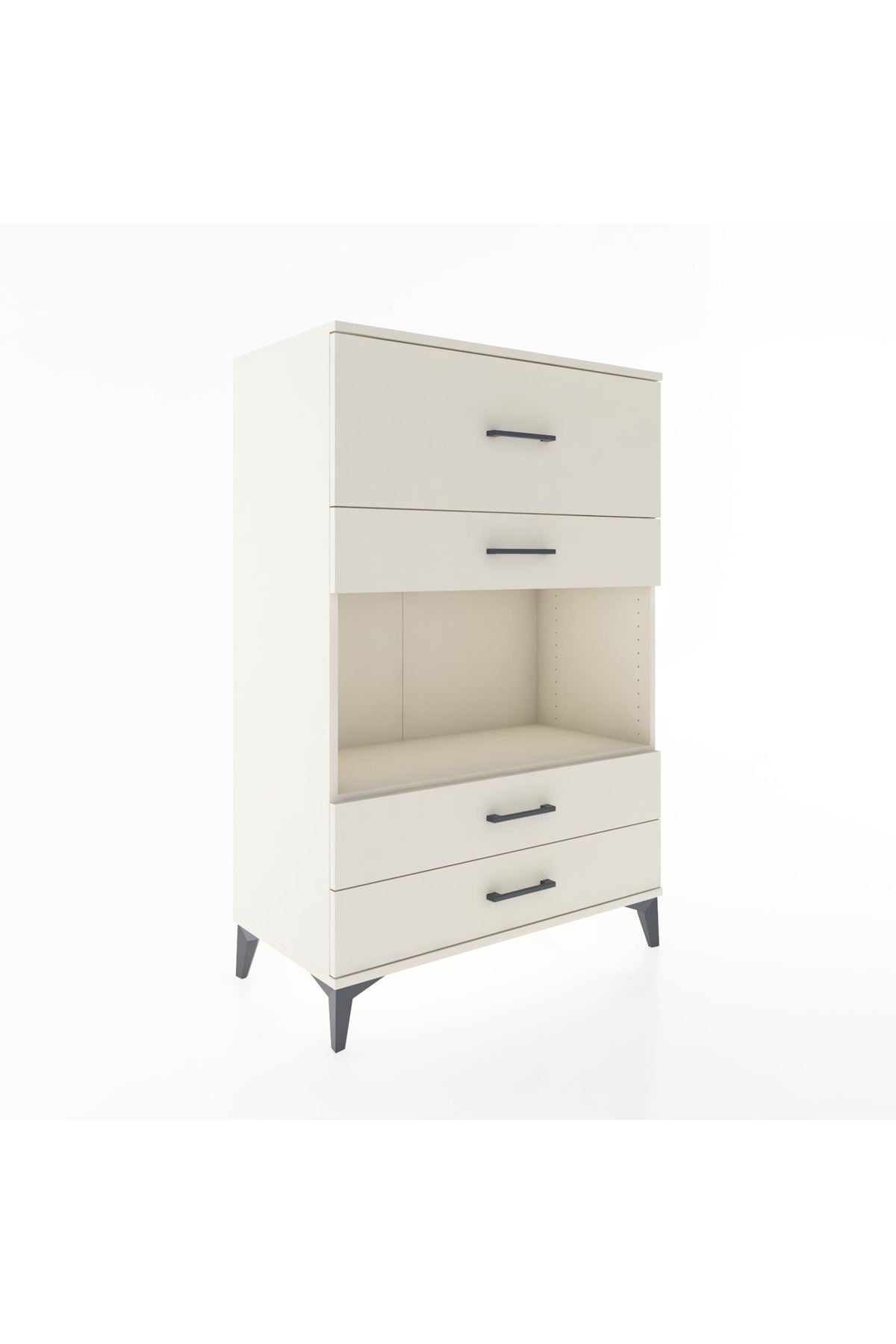 Hyperion Dolap Tek Raflı 4 Çekmeceli 88x44x134 - S51M050V1B