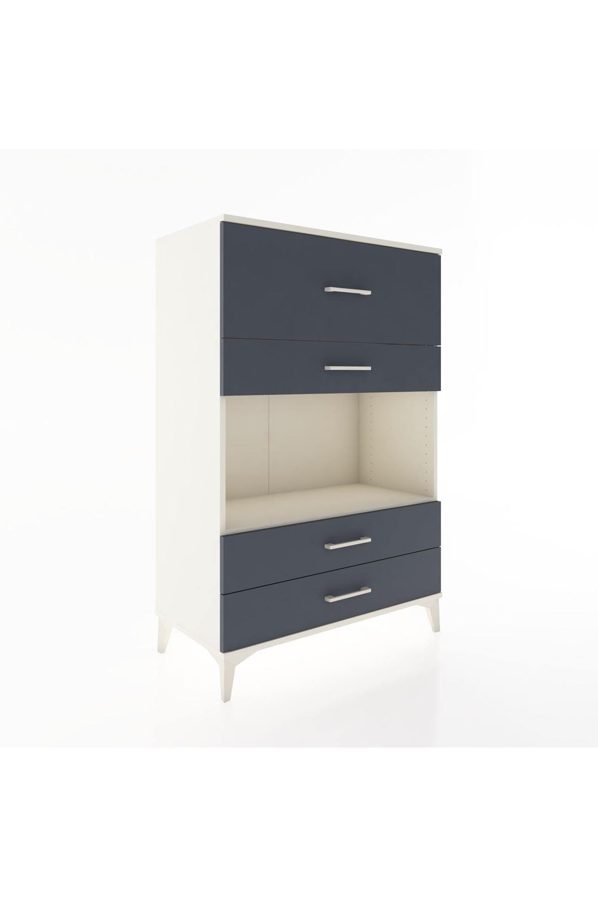 Hyperion Dolap Tek Raflı 4 Çekmeceli 88x44x134 - S51M050V2B