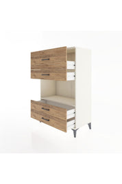 Hyperion Dolap Tek Raflı 4 Çekmeceli 88x44x134 - S51M050V3B