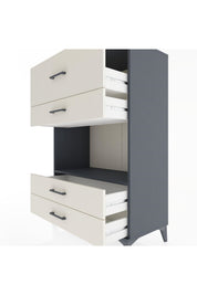Hyperion Dolap Tek Raflı 4 Çekmeceli 88x44x134 - S51M050V4B