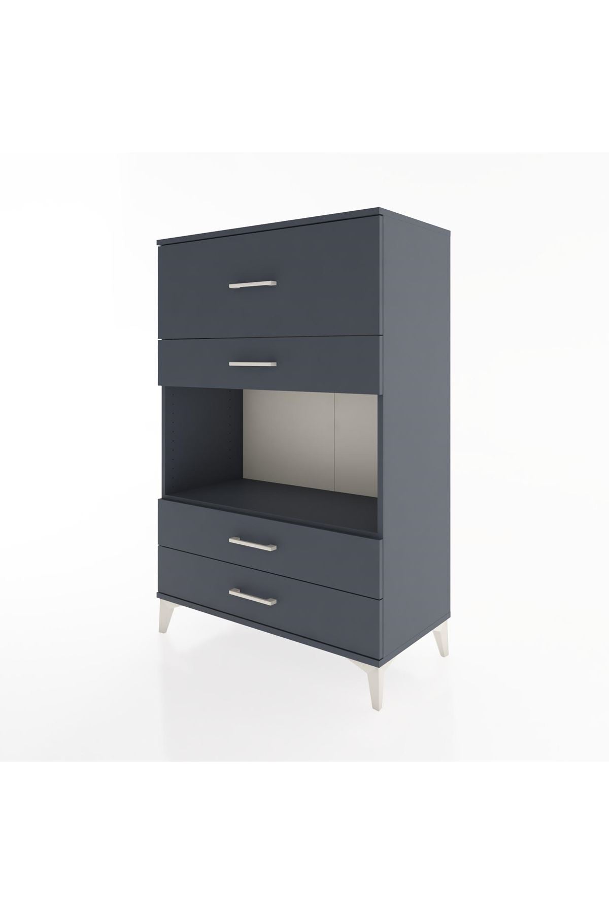 Hyperion Dolap Tek Raflı 4 Çekmeceli 88x44x134 - S51M050V5B