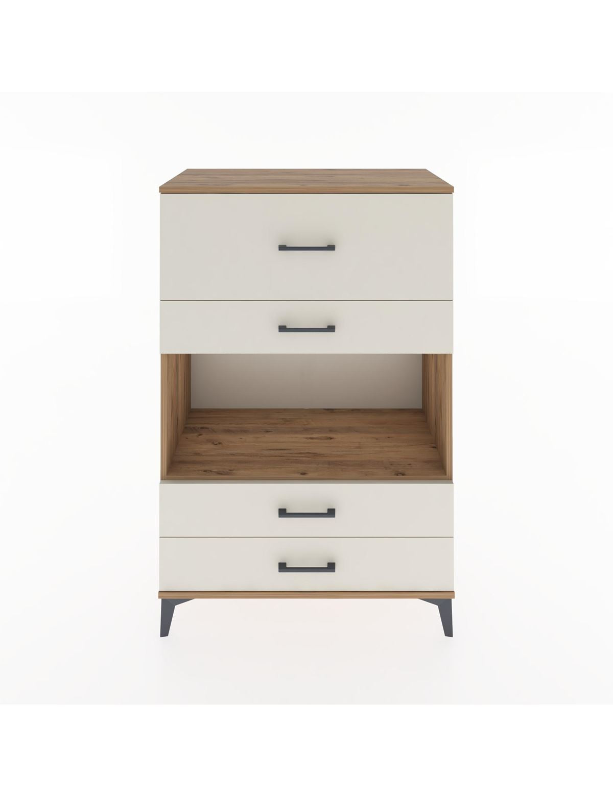 Hyperion Dolap Tek Raflı 4 Çekmeceli 88x44x134 - S51M050V7B