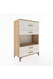 Hyperion Dolap Tek Raflı 4 Çekmeceli 88x44x134 - S51M050V7B