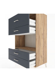 Hyperion Dolap Tek Raflı 4 Çekmeceli 88x44x134 - S51M050V8B