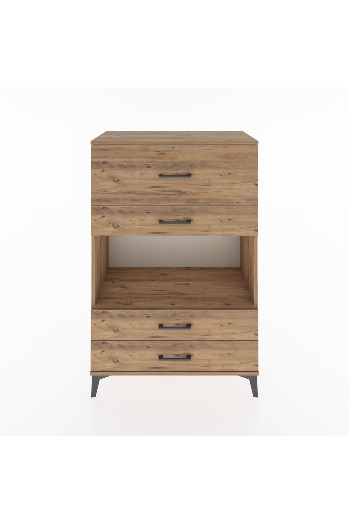 Hyperion Dolap Tek Raflı 4 Çekmeceli 88x44x134 - S51M050V9B