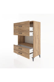 Hyperion Dolap Tek Raflı 4 Çekmeceli 88x44x134 - S51M050V9B