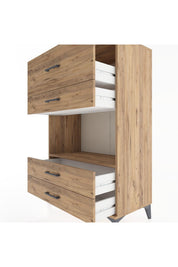 Hyperion Dolap Tek Raflı 4 Çekmeceli 88x44x134 - S51M050V9B