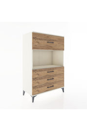 Hyperion Dolap Tek Raflı 4 Çekmeceli 88x44x134 - S51M051V3B