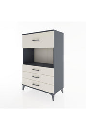 Hyperion Dolap Tek Raflı 4 Çekmeceli 88x44x134 - S51M051V4B