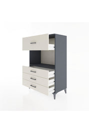 Hyperion Dolap Tek Raflı 4 Çekmeceli 88x44x134 - S51M051V4B