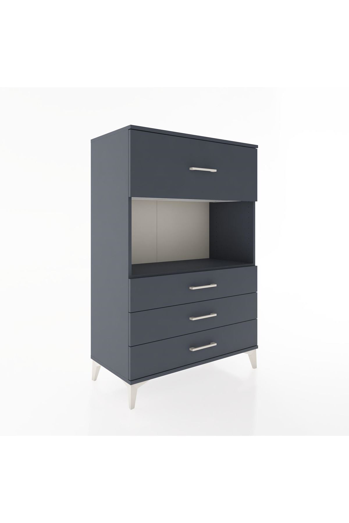 Hyperion Dolap Tek Raflı 4 Çekmeceli 88x44x134 - S51M051V5B
