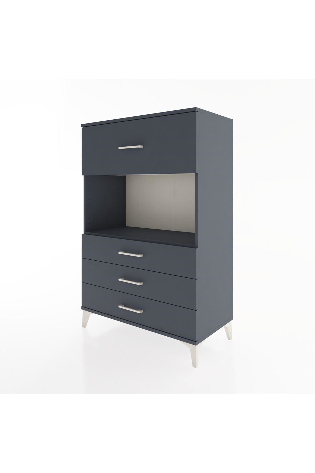 Hyperion Dolap Tek Raflı 4 Çekmeceli 88x44x134 - S51M051V5B