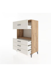 Hyperion Dolap Tek Raflı 4 Çekmeceli 88x44x134 - S51M051V7B
