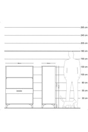Hyperion Dolap 2 Raflı Tek Çekmeceli 88x44x134 - S51M053V8B