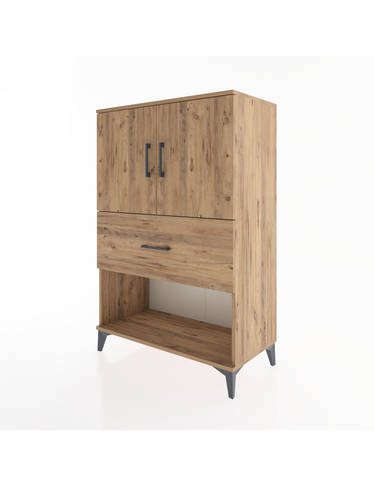 Hyperion Dolap 2 Raflı Tek Çekmeceli 2 Kapaklı 88x44x134 - S51M018V9B