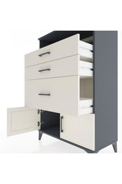 Hyperion Dolap Tek Raflı 3 Çekmeceli 2 Kapaklı 88x44x134 - S51M019V4B