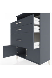 Hyperion Dolap Tek Raflı 3 Çekmeceli 2 Kapaklı 88x44x134 - S51M019V5B