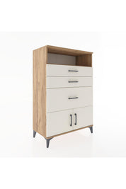 Hyperion Dolap Tek Raflı 3 Çekmeceli 2 Kapaklı 88x44x134 - S51M019V7B