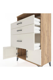 Hyperion Dolap Tek Raflı 3 Çekmeceli 2 Kapaklı 88x44x134 - S51M019V7B