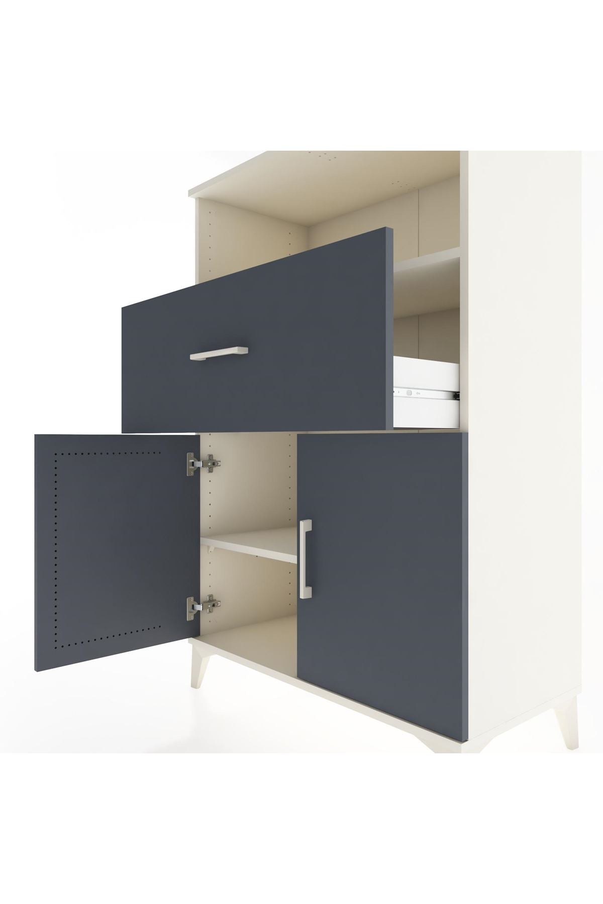Hyperion Dolap 2 Raflı Tek Çekmeceli 2 Kapaklı 88x44x134 - S51M021V2B
