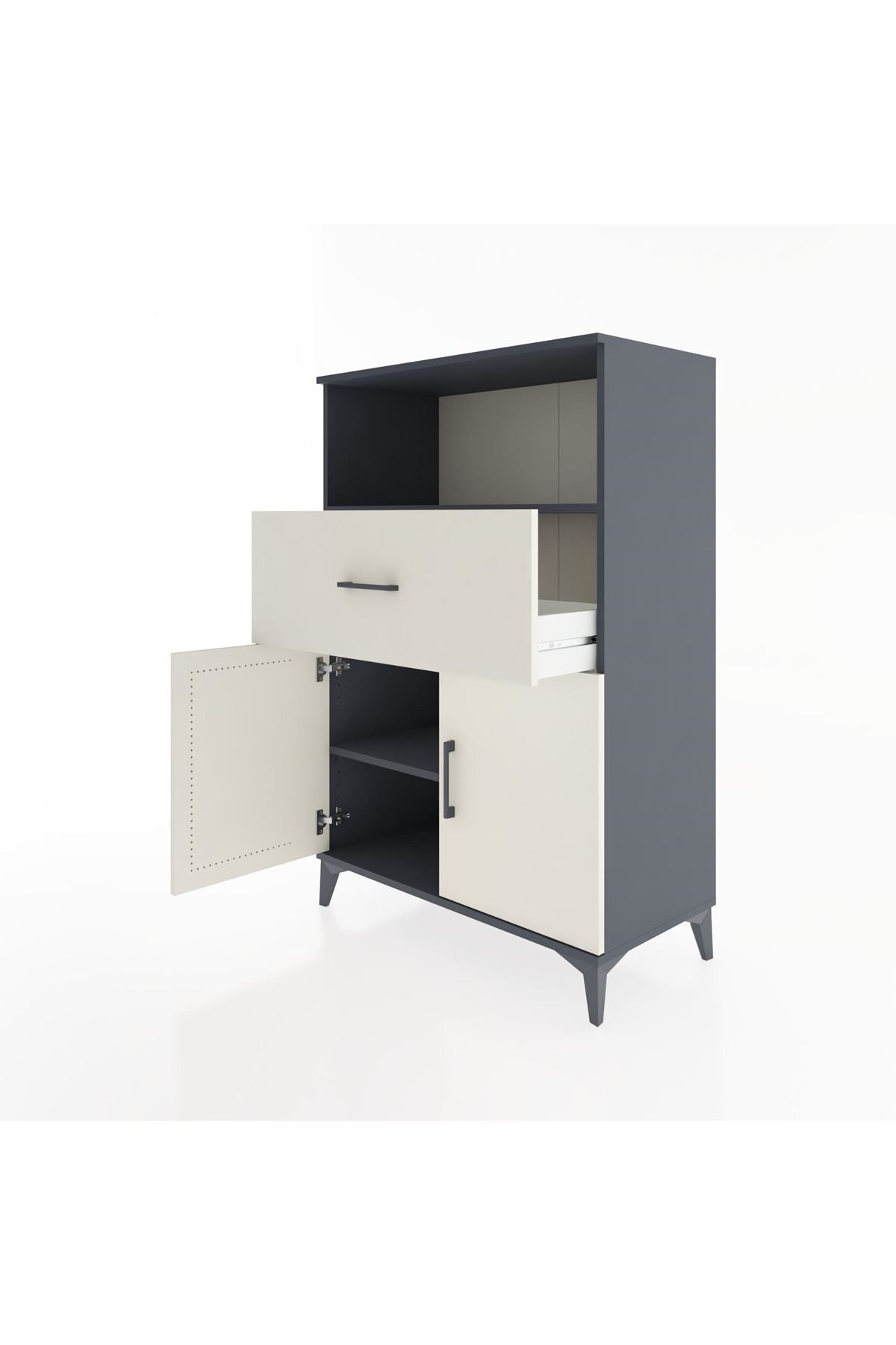 Hyperion Dolap 2 Raflı Tek Çekmeceli 2 Kapaklı 88x44x134 - S51M021V4B
