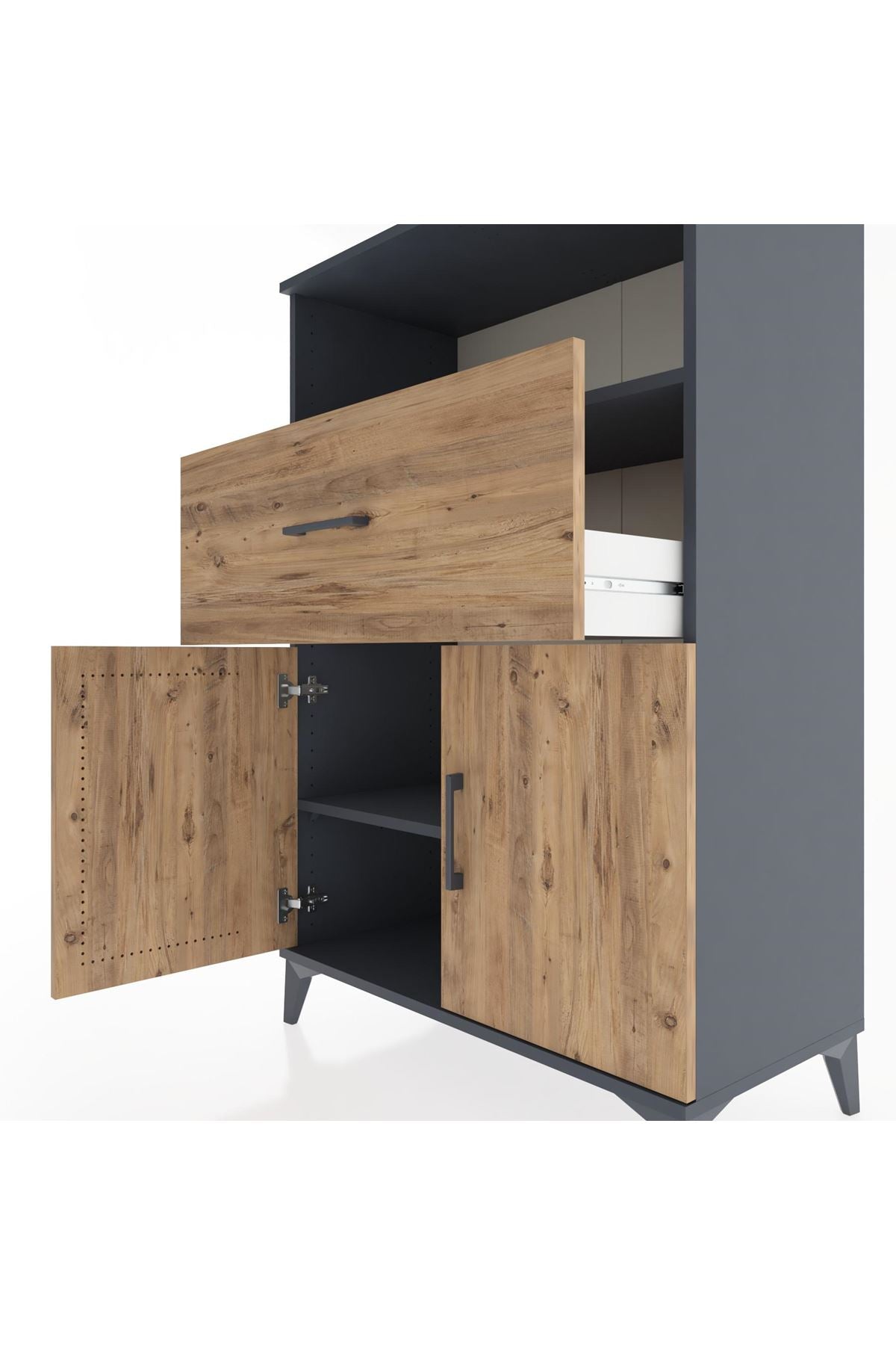 Hyperion Dolap 2 Raflı Tek Çekmeceli 2 Kapaklı 88x44x134 - S51M021V6B