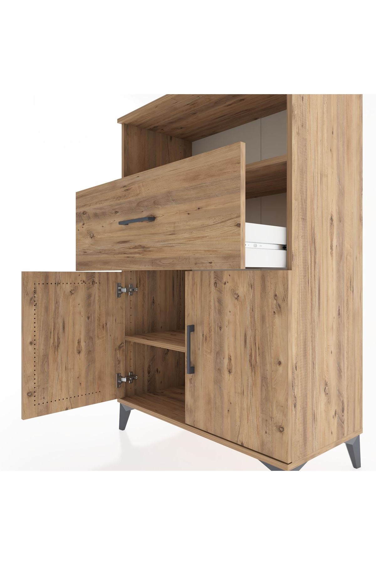 Hyperion Dolap 2 Raflı Tek Çekmeceli 2 Kapaklı 88x44x134 - S51M021V9B
