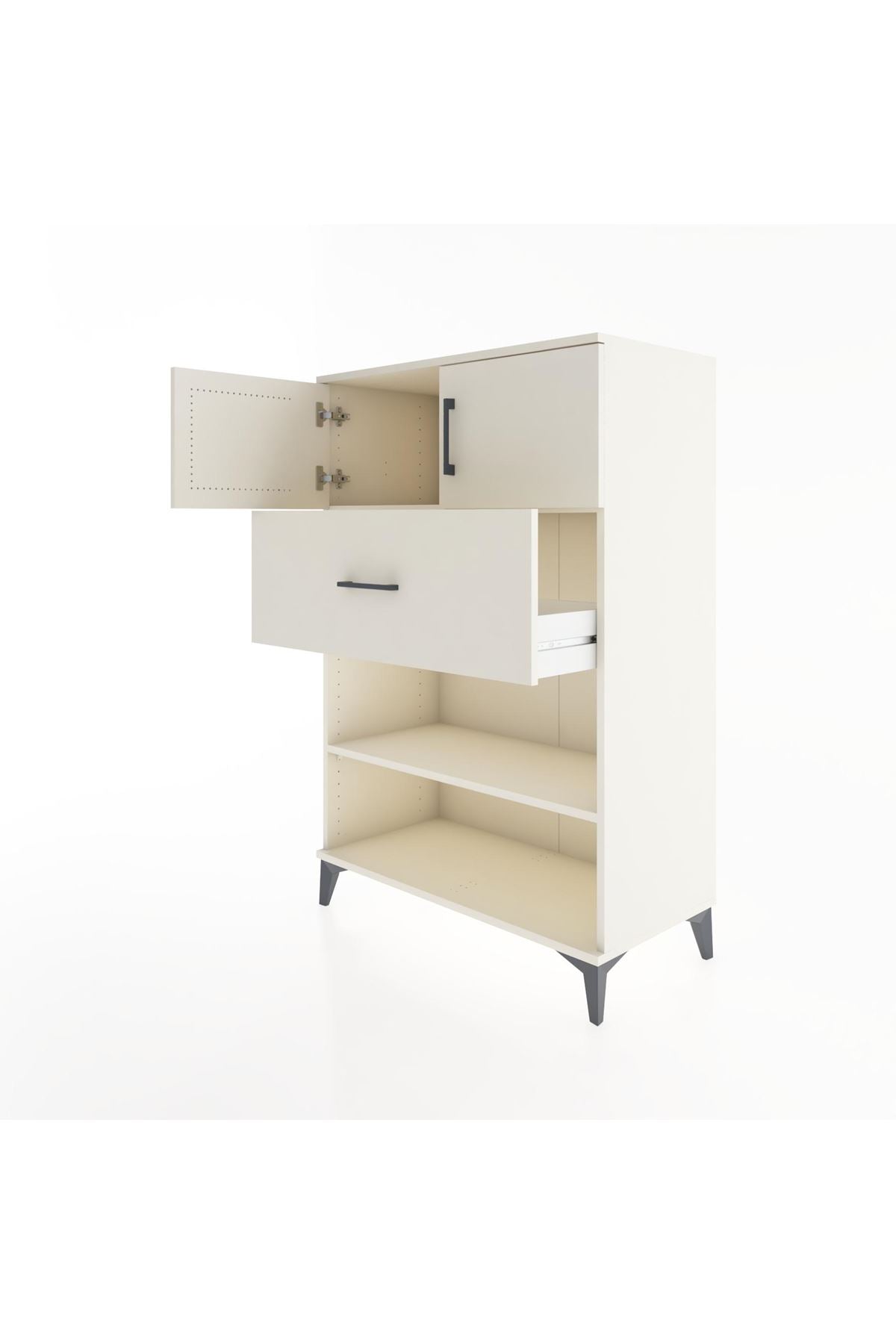 Hyperion Dolap 2 Raflı Tek Çekmeceli 2 Kapaklı 88x44x134 - S51M022V1B