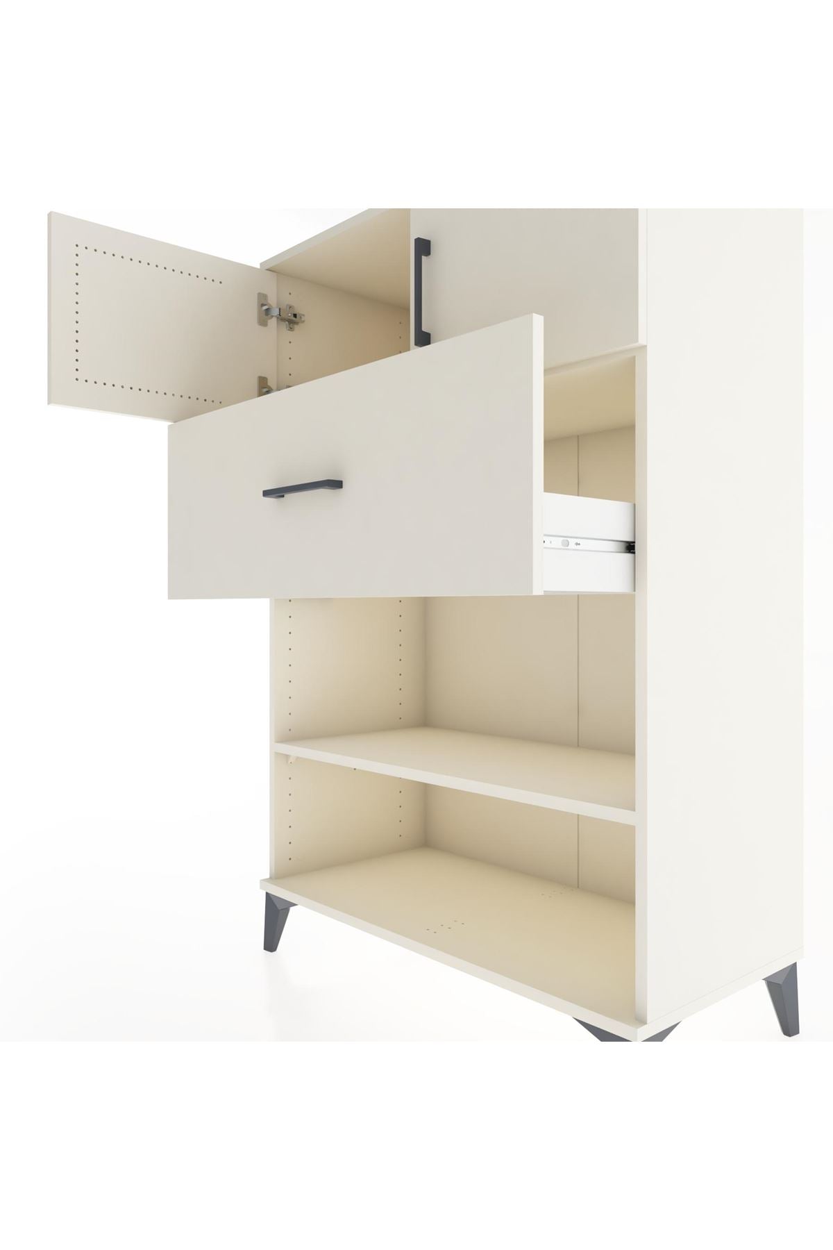 Hyperion Dolap 2 Raflı Tek Çekmeceli 2 Kapaklı 88x44x134 - S51M022V1B