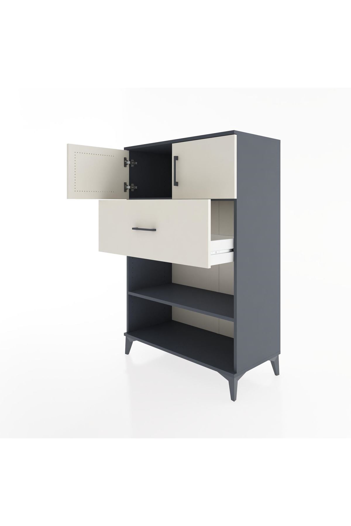 Hyperion Dolap 2 Raflı Tek Çekmeceli 2 Kapaklı 88x44x134 - S51M022V4B