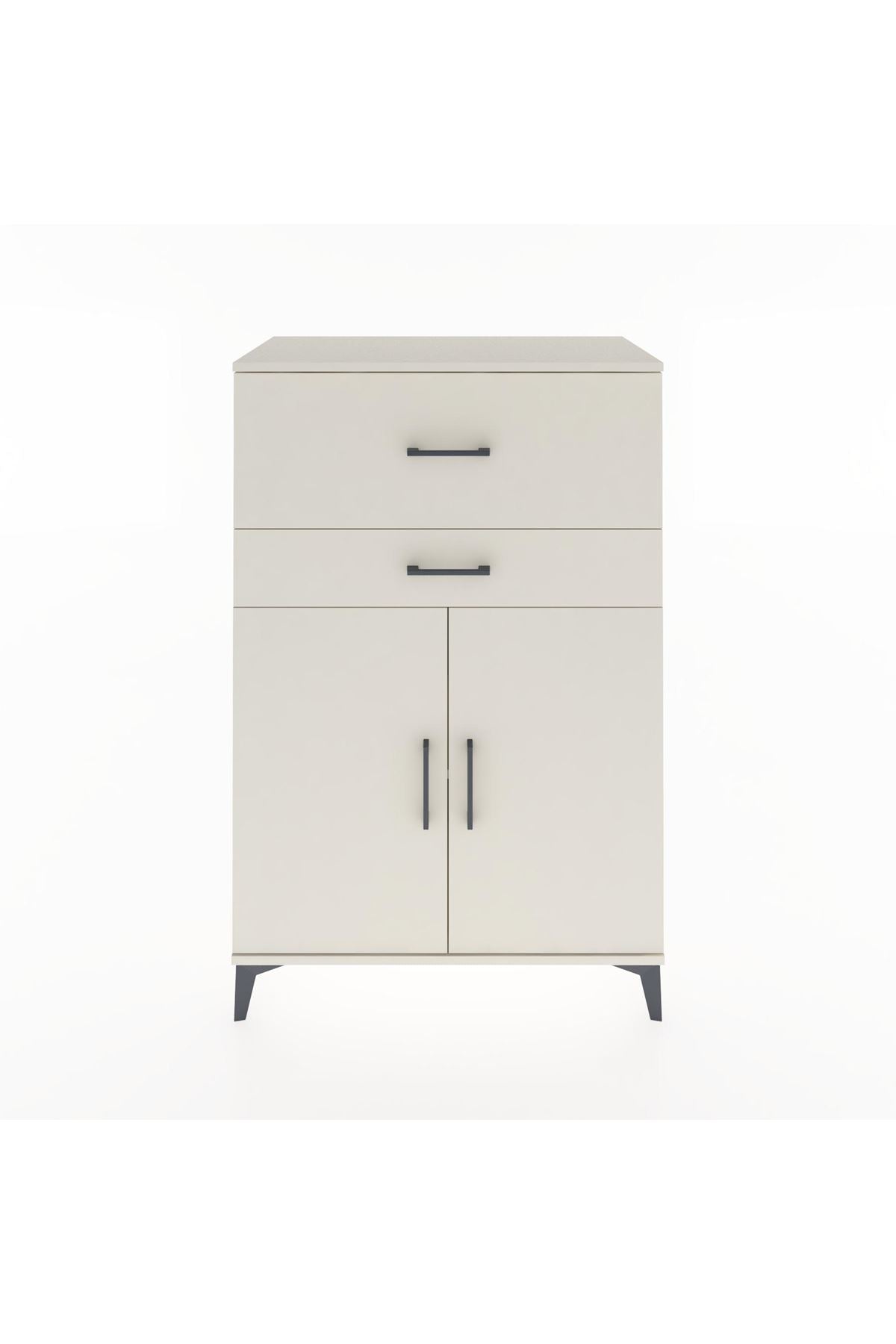 Hyperion Dolap Tek Raflı 2 Çekmeceli 2 Kapaklı 88x44x134 - S51M023V1B