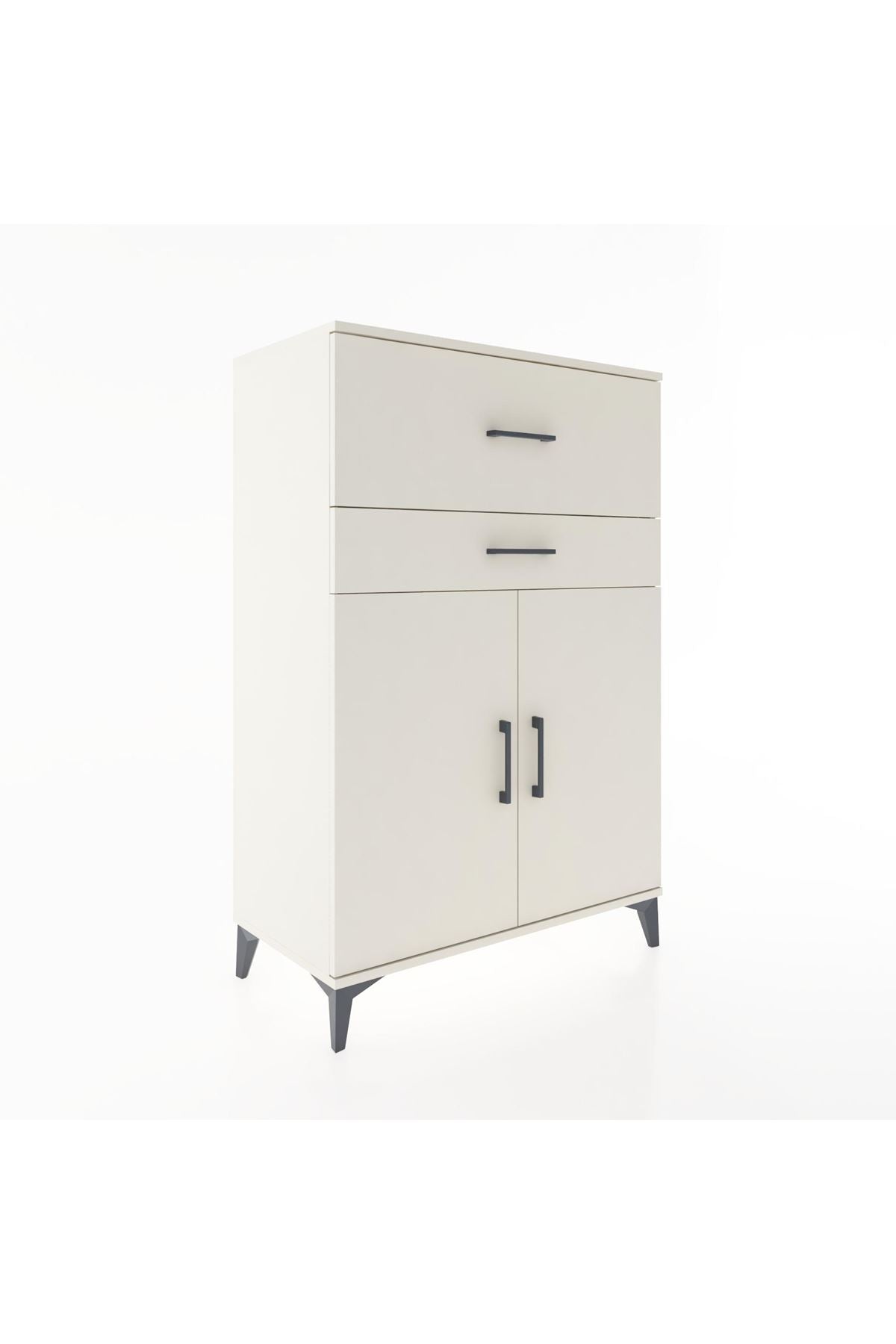 Hyperion Dolap Tek Raflı 2 Çekmeceli 2 Kapaklı 88x44x134 - S51M023V1B