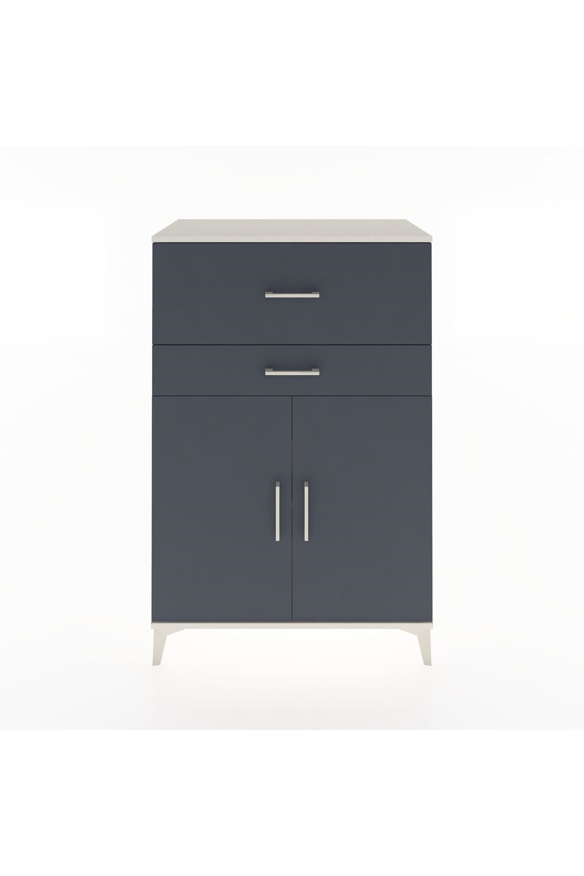 Hyperion Dolap Tek Raflı 2 Çekmeceli 2 Kapaklı 88x44x134 - S51M023V2B