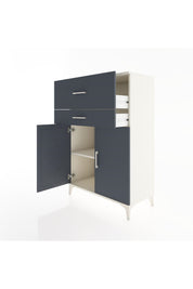Hyperion Dolap Tek Raflı 2 Çekmeceli 2 Kapaklı 88x44x134 - S51M023V2B