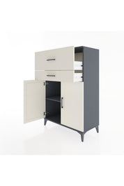 Hyperion Dolap Tek Raflı 2 Çekmeceli 2 Kapaklı 88x44x134 - S51M023V4B