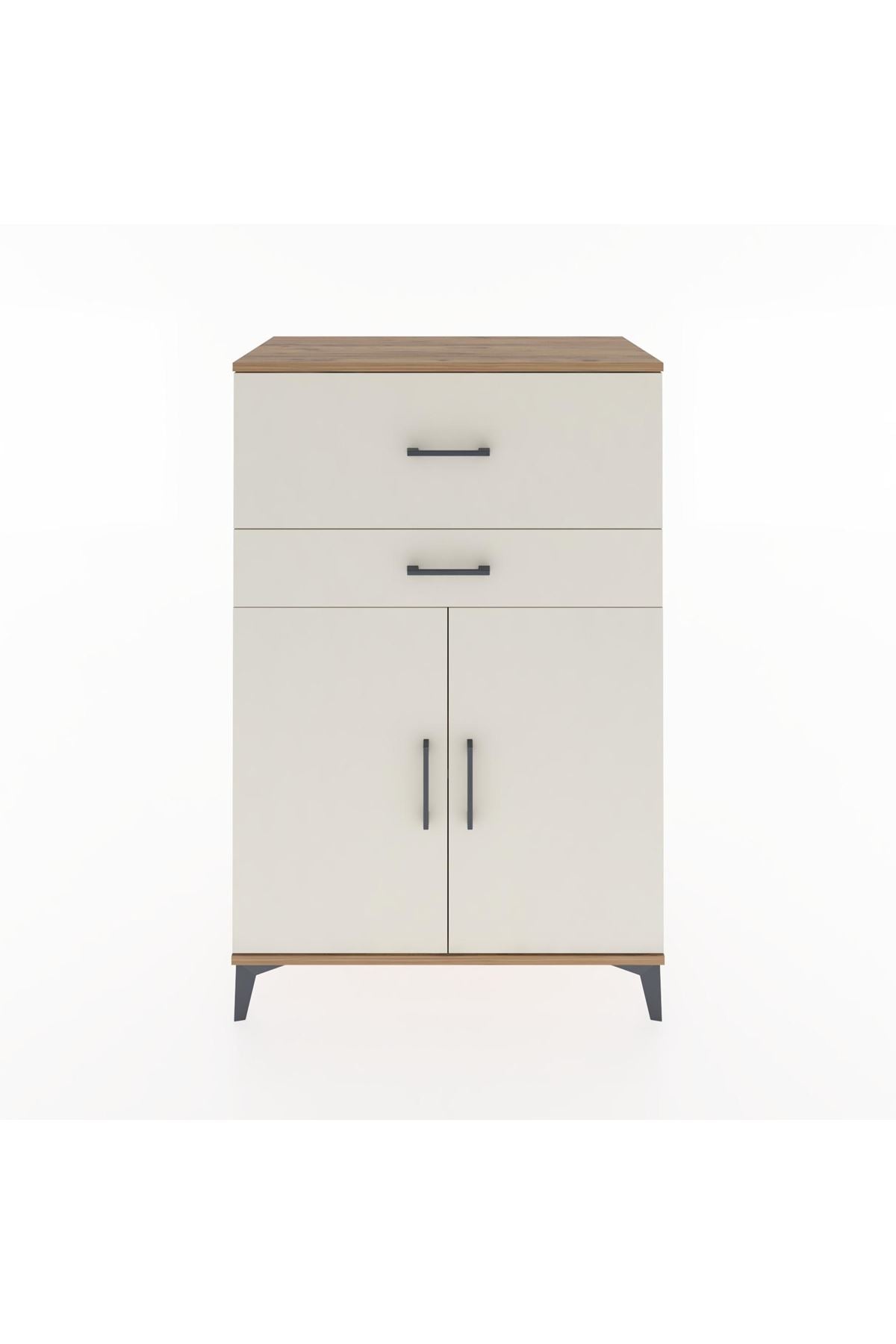Hyperion Dolap Tek Raflı 2 Çekmeceli 2 Kapaklı 88x44x134 - S51M023V7B