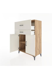 Hyperion Dolap Tek Raflı 2 Çekmeceli 2 Kapaklı 88x44x134 - S51M023V7B