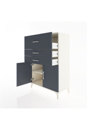 Hyperion Dolap Tek Raflı 3 Çekmeceli 2 Kapaklı 88x44x134 - S51M024V2B