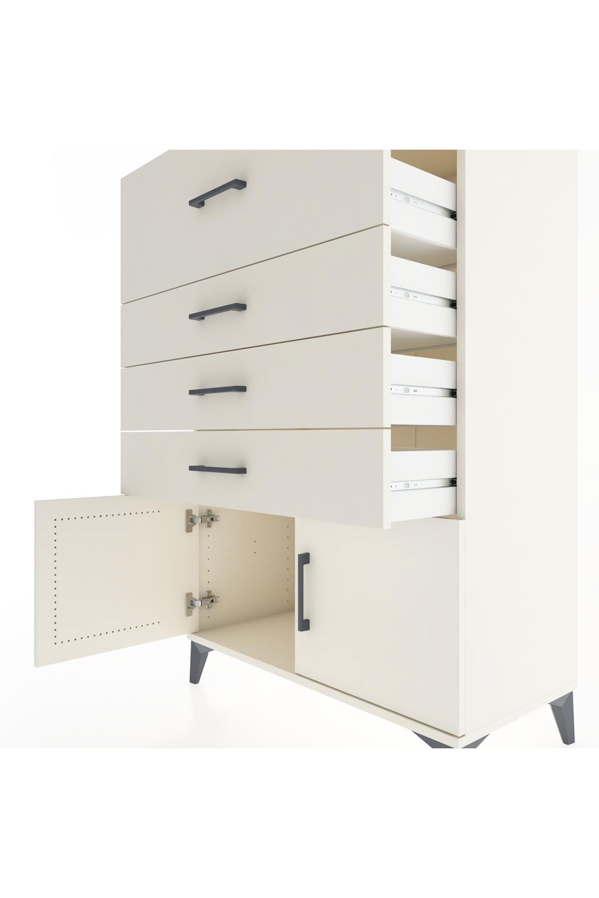 Hyperion Dolap 4 Çekmeceli 2 Kapaklı 88x44x134 - S51M025V1B
