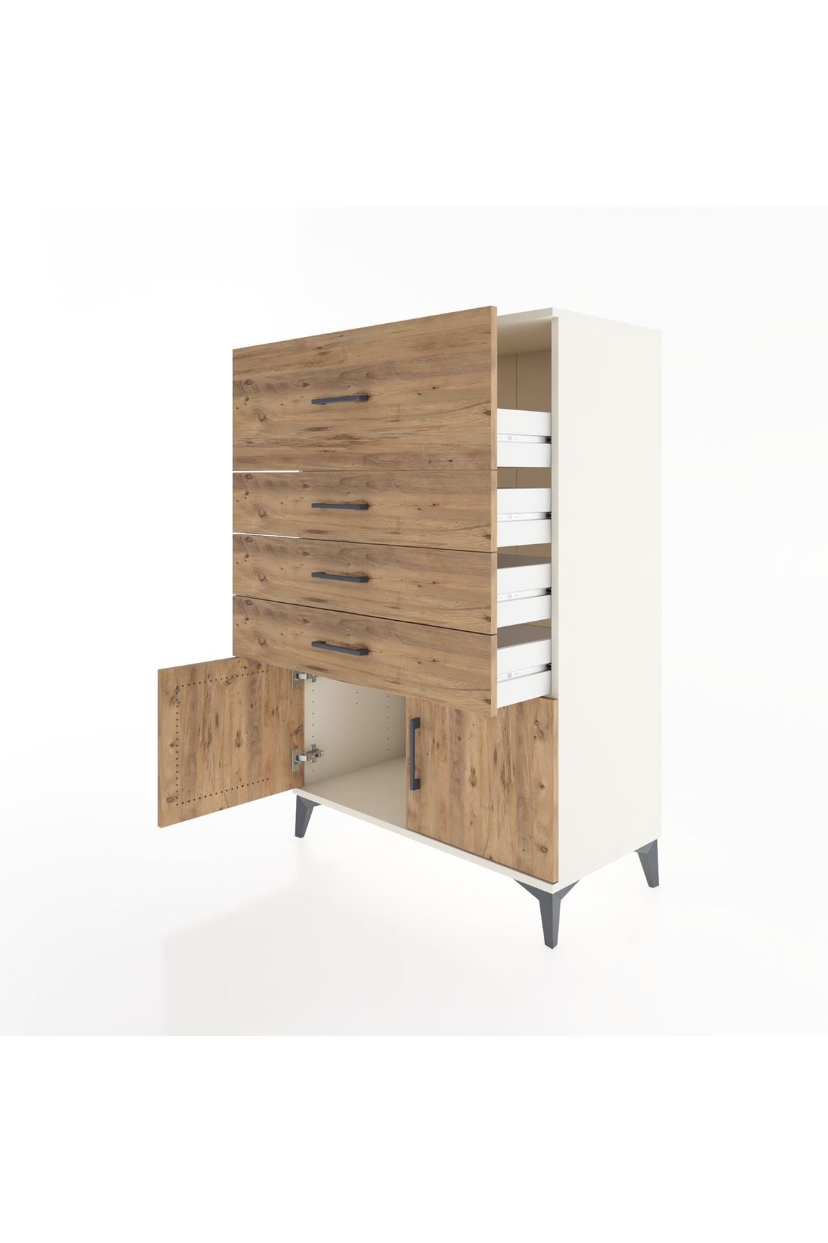 Hyperion Dolap 4 Çekmeceli 2 Kapaklı 88x44x134 - S51M025V3B