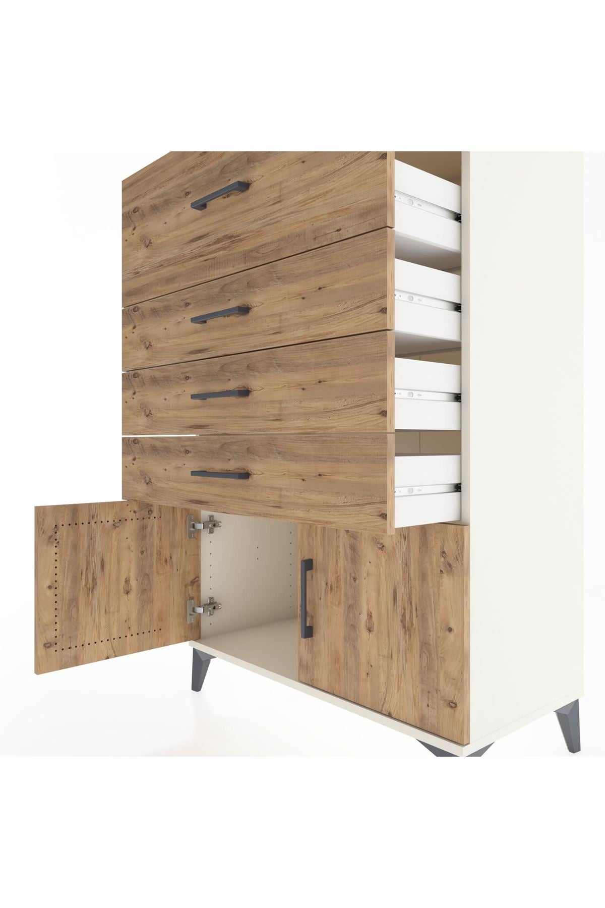 Hyperion Dolap 4 Çekmeceli 2 Kapaklı 88x44x134 - S51M025V3B