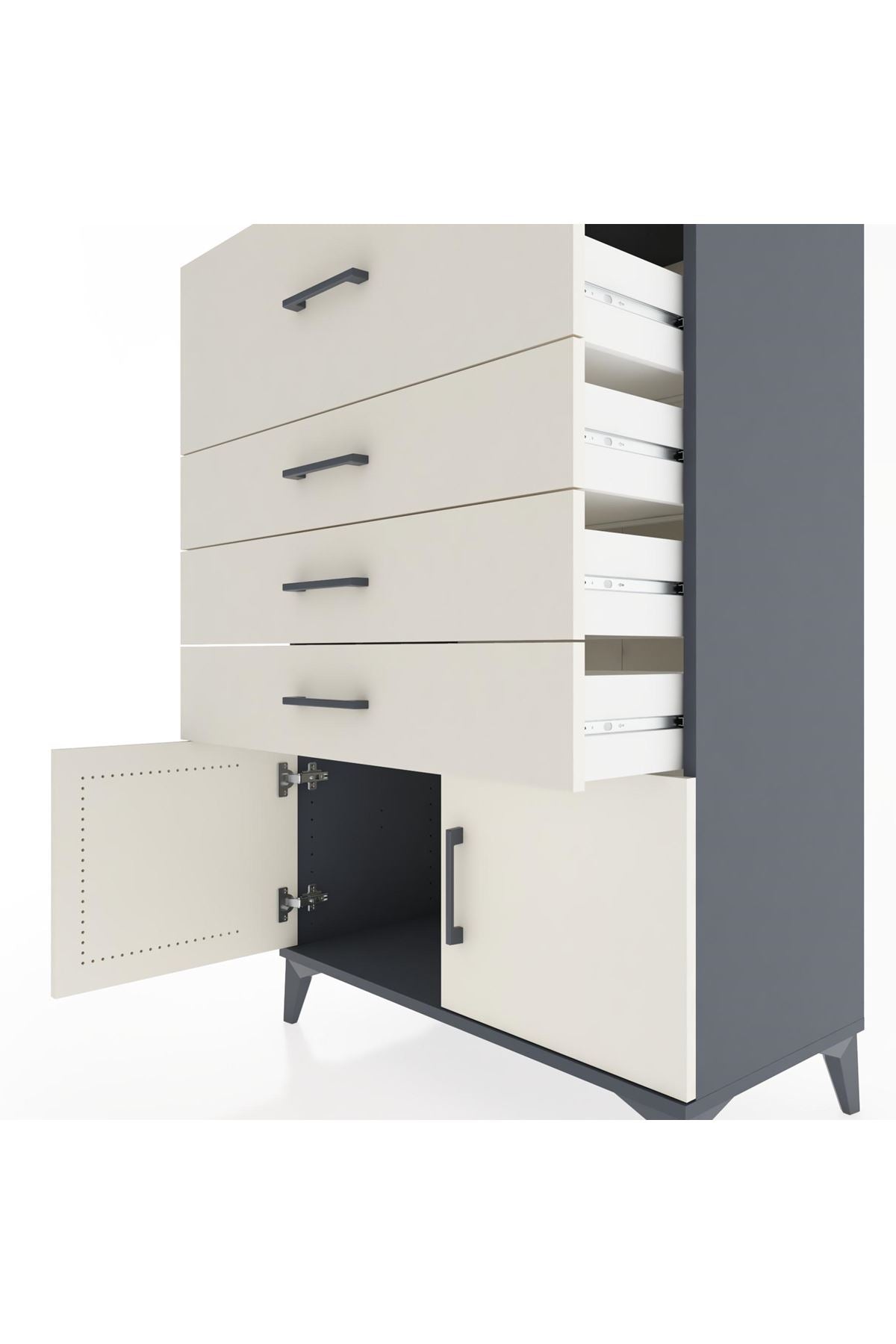 Hyperion Dolap 4 Çekmeceli 2 Kapaklı 88x44x134 - S51M025V4B