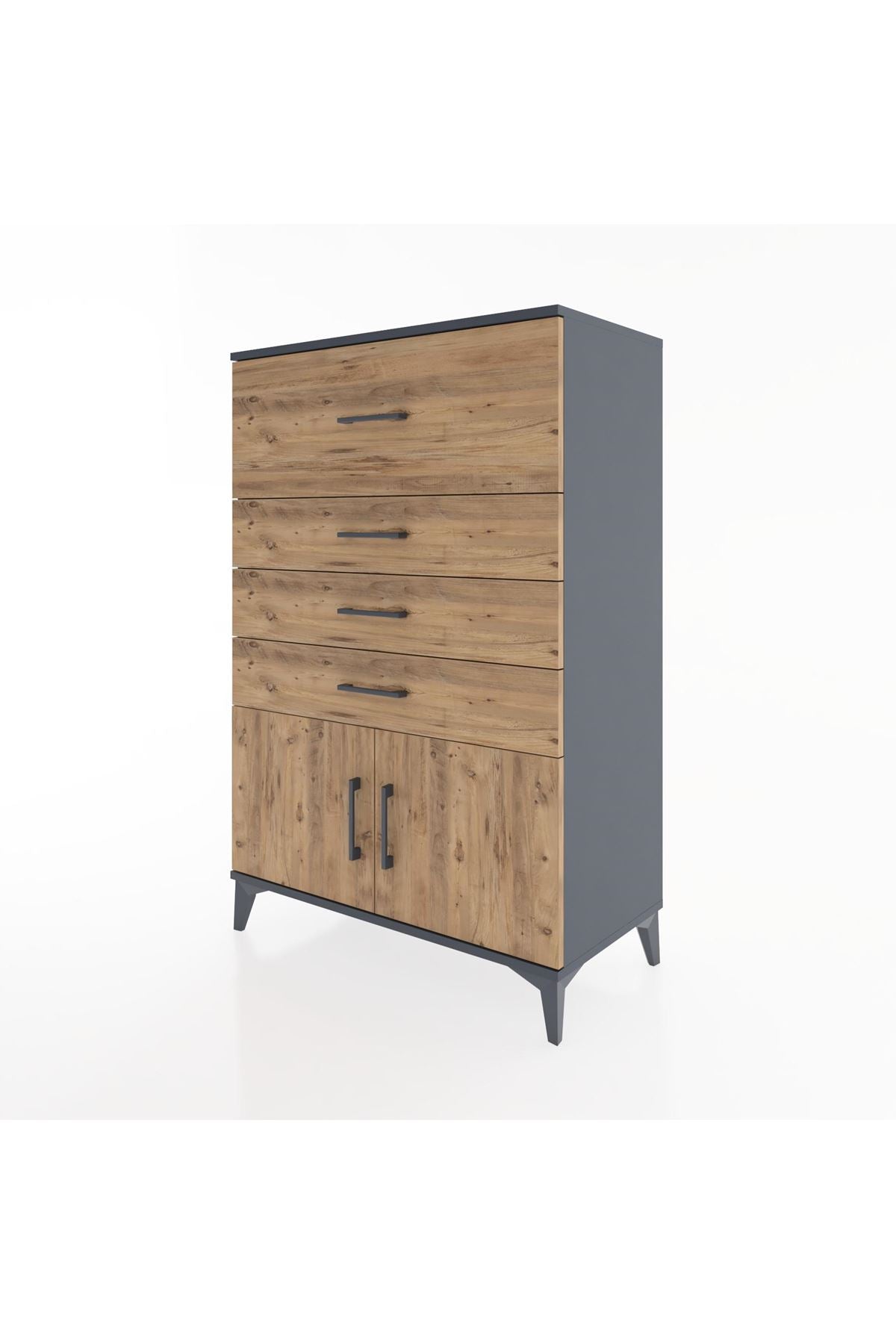 Hyperion Dolap 4 Çekmeceli 2 Kapaklı 88x44x134 - S51M025V6B