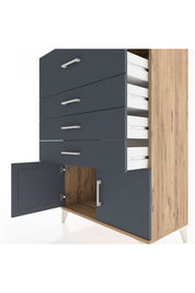 Hyperion Dolap 4 Çekmeceli 2 Kapaklı 88x44x134 - S51M025V8B