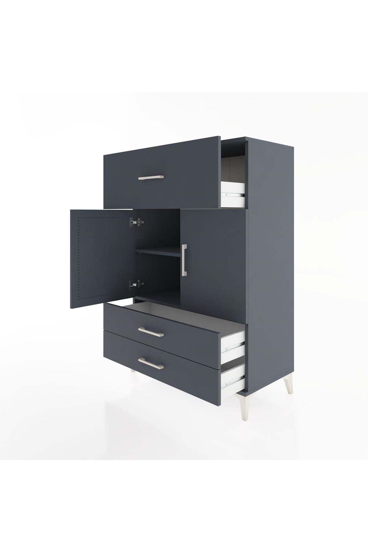 Hyperion Dolap 2 Raflı 3 Çekmeceli 2 Kapaklı 88x44x134 - S51M026V5B