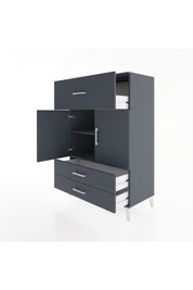 Hyperion Dolap 2 Raflı 3 Çekmeceli 2 Kapaklı 88x44x134 - S51M026V5B